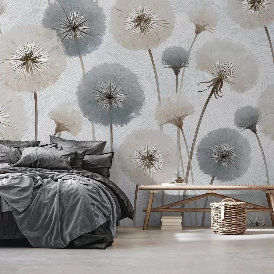 wall murals Прозрачни, пахуљасти маслачци у мекој природној палети w09936