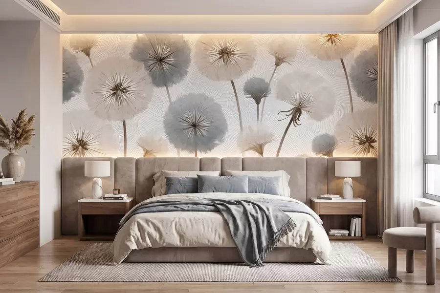 wall murals Прозрачни, пахуљасти маслачци у мекој природној палети w09936