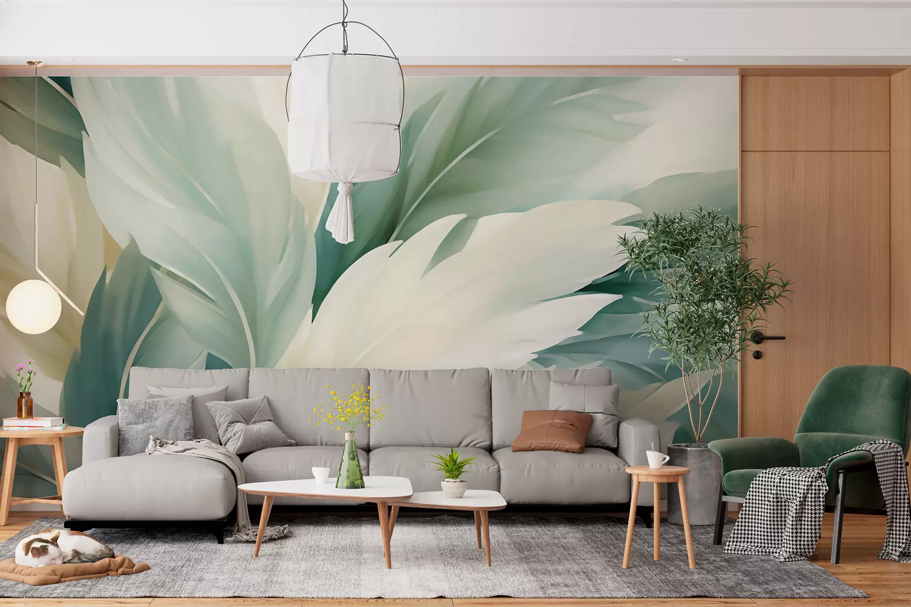 wall murals Шпиљасти листови w05744