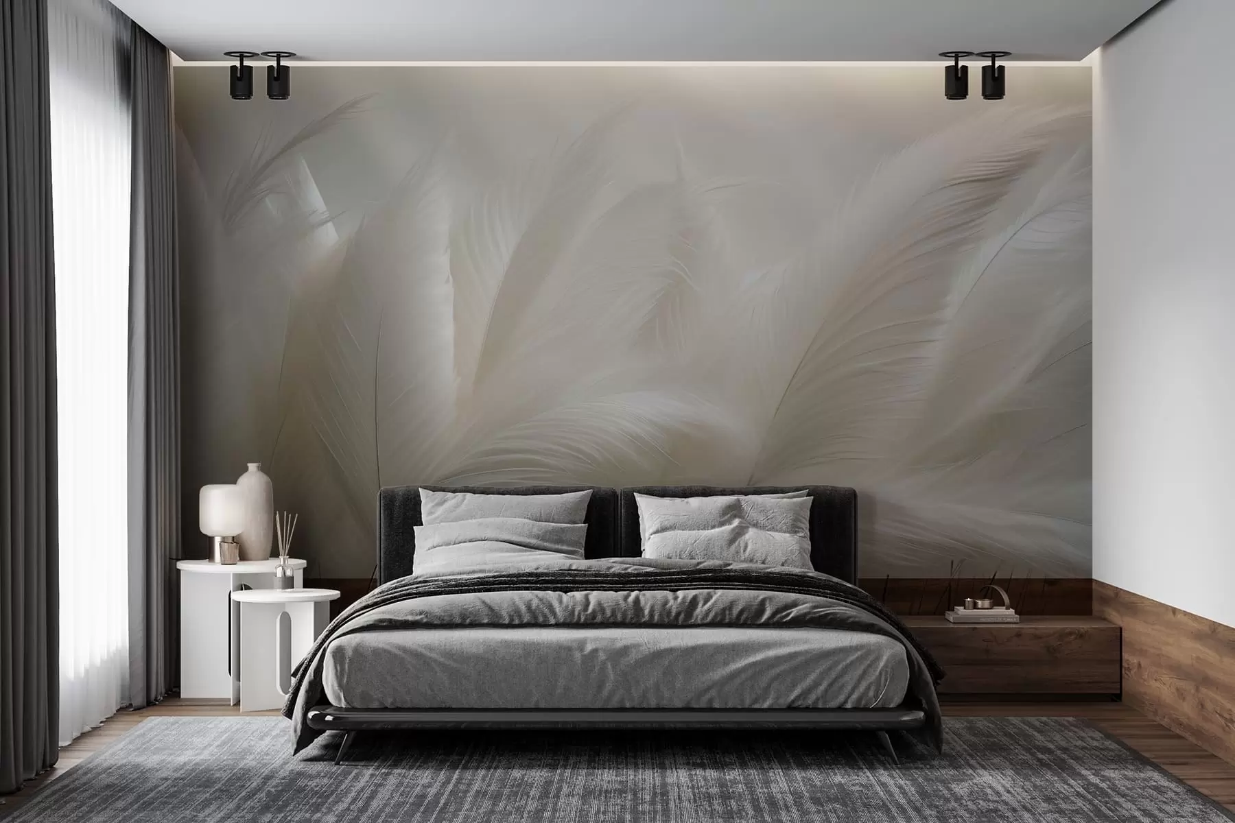 wall murals Нежни таласи пампас траве w05717