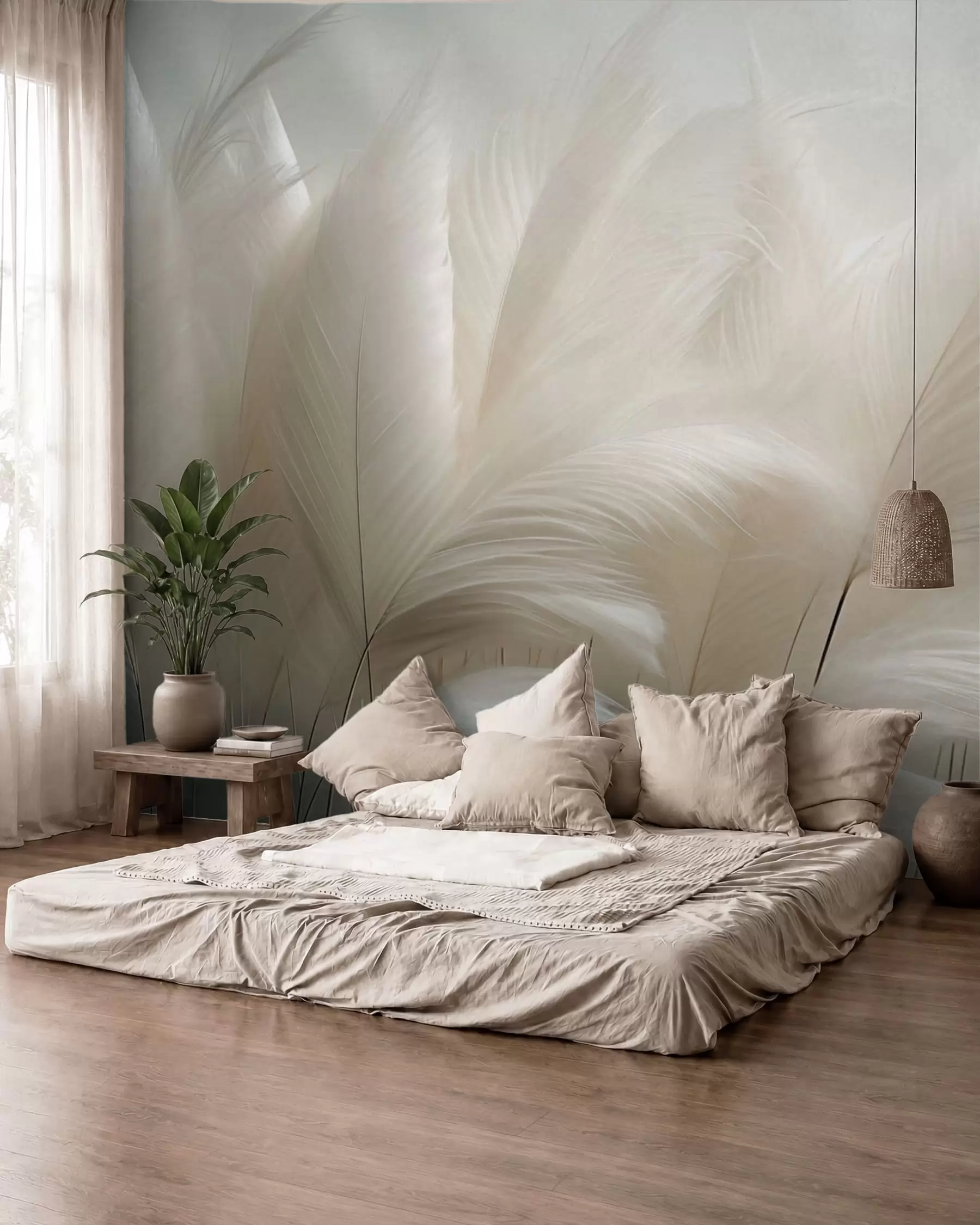 wall murals Нежни таласи пампас траве w05717
