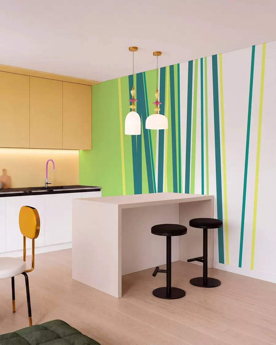 wall murals живахна, апстрактна пруга w05749