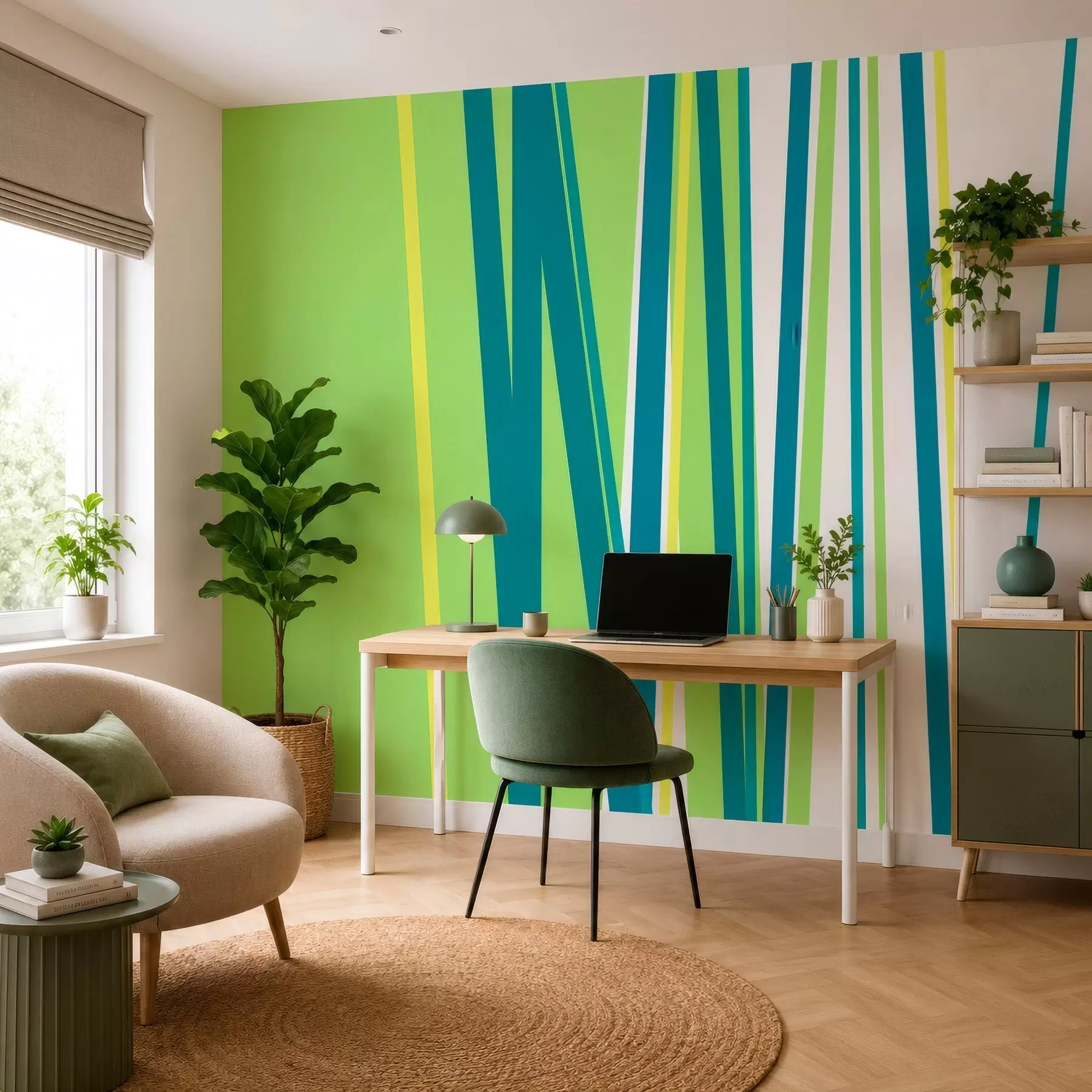 wall murals живахна, апстрактна пруга w05749