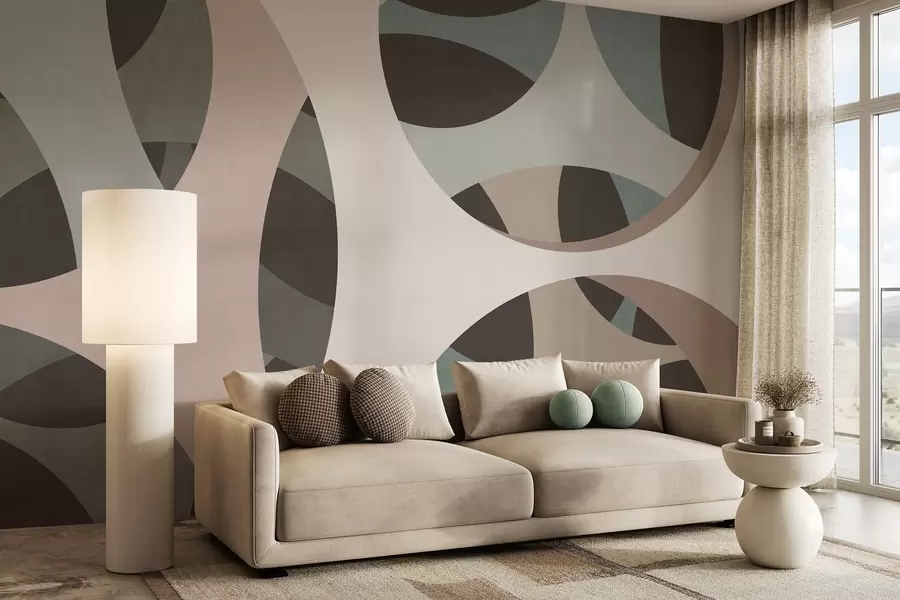 wall murals савремена текстурна апстракција у нијансама беж и природним тоновима w05751v1
