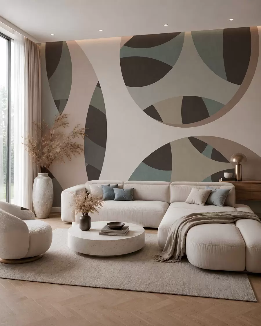 wall murals савремена текстурна апстракција у нијансама беж и природним тоновима w05751v1