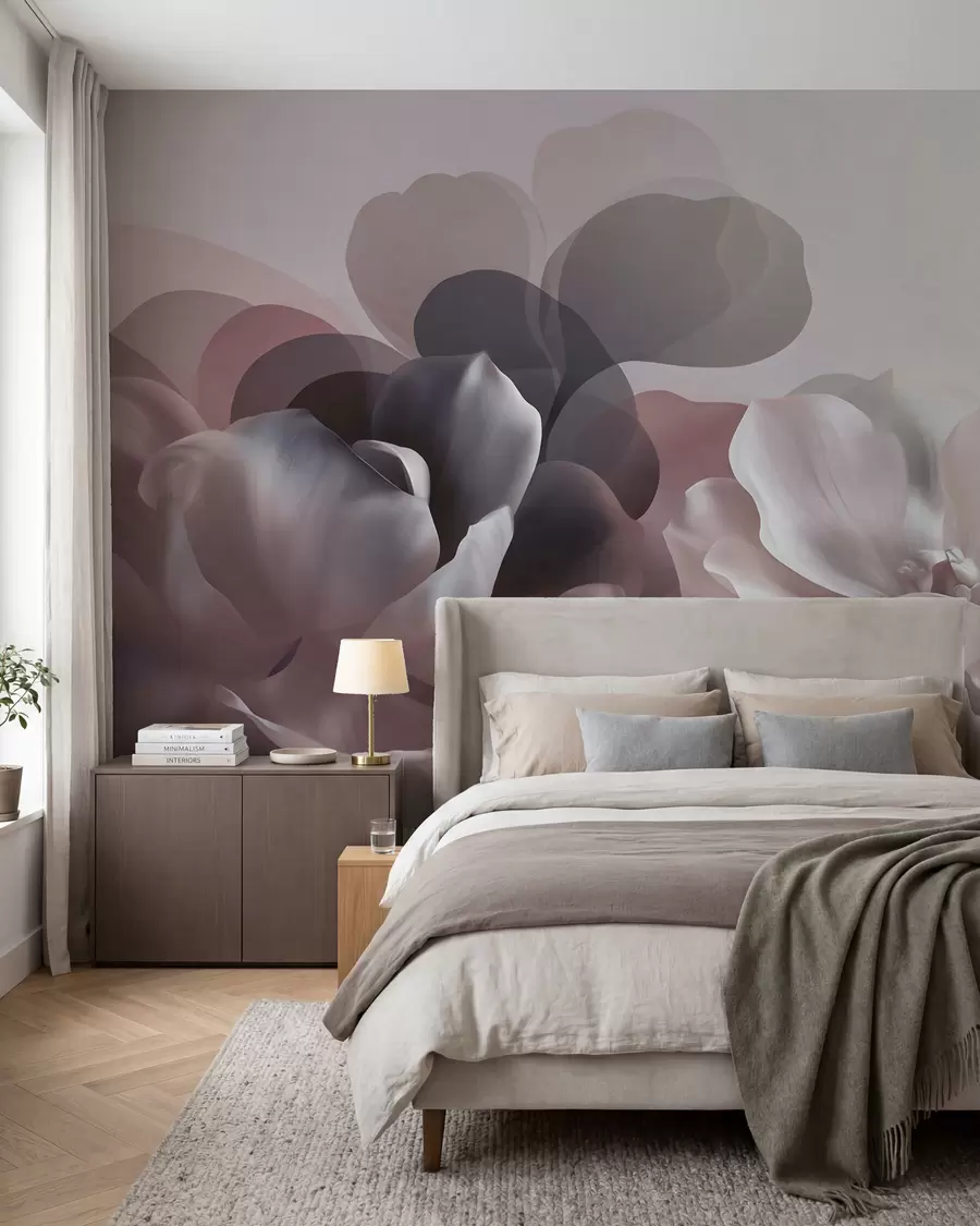 wall murals Апстрактна цветна композиција магнолије w09930