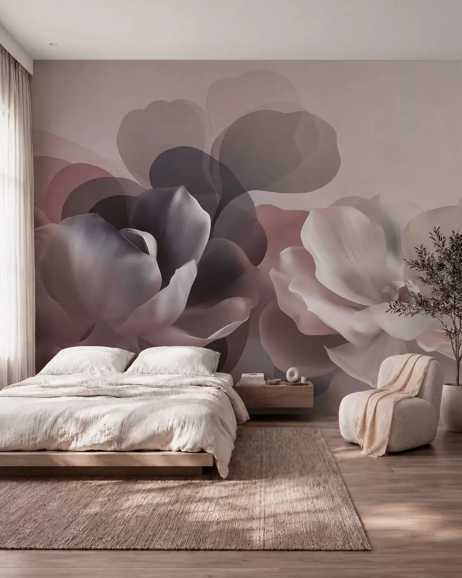 wall murals Апстрактна цветна композиција магнолије w09930