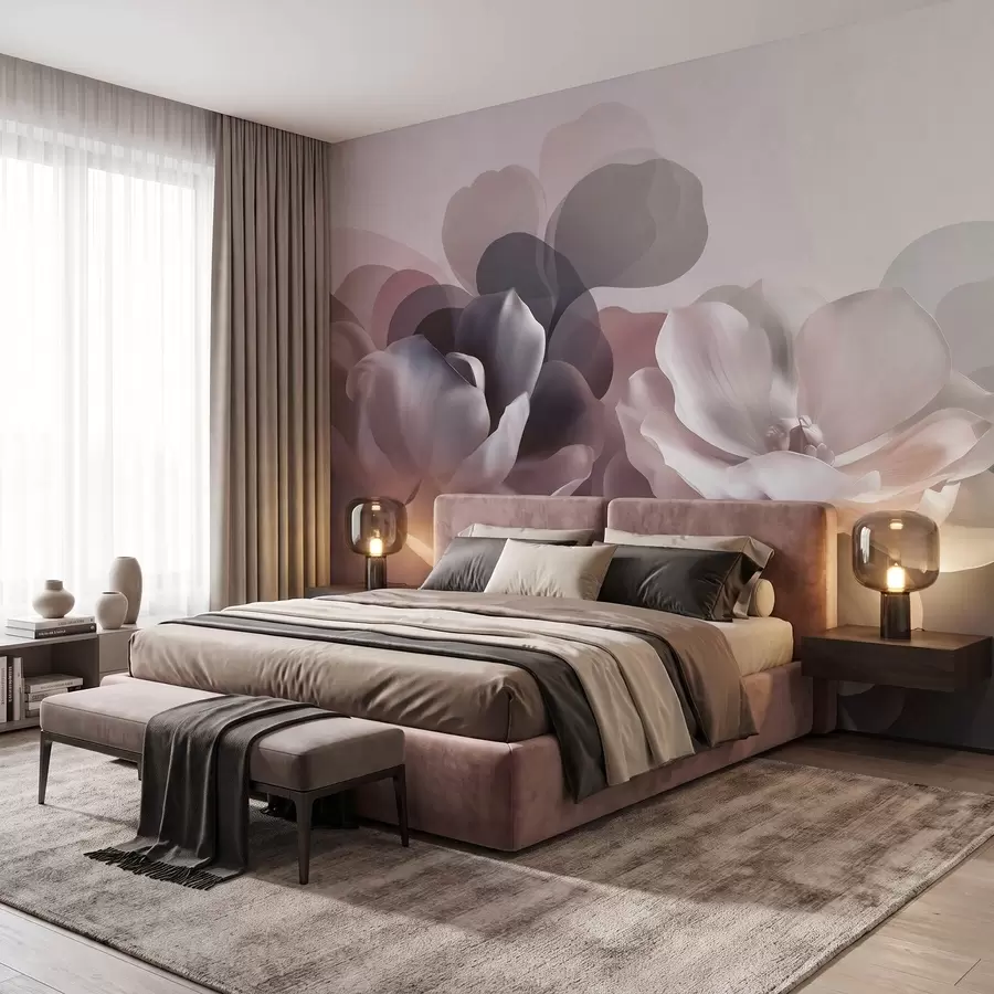 wall murals Апстрактна цветна композиција магнолије w09930