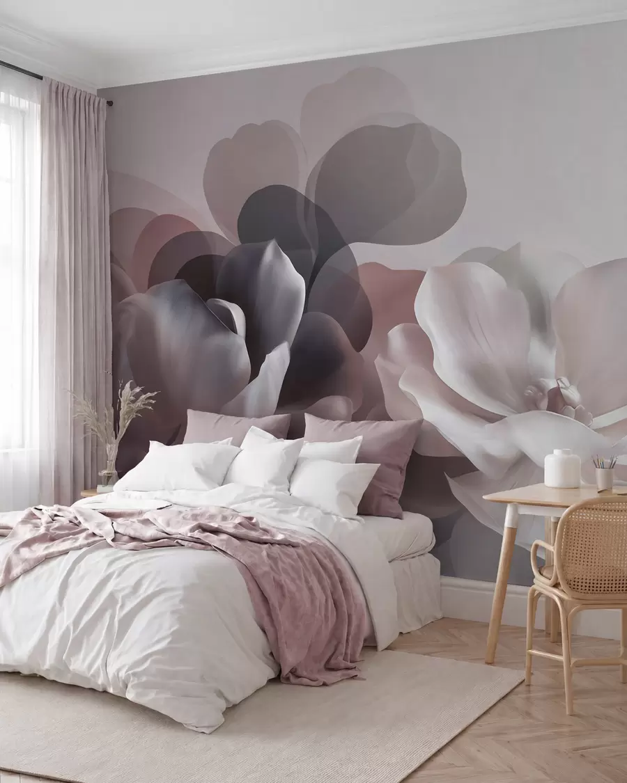 wall murals Апстрактна цветна композиција магнолије w09930