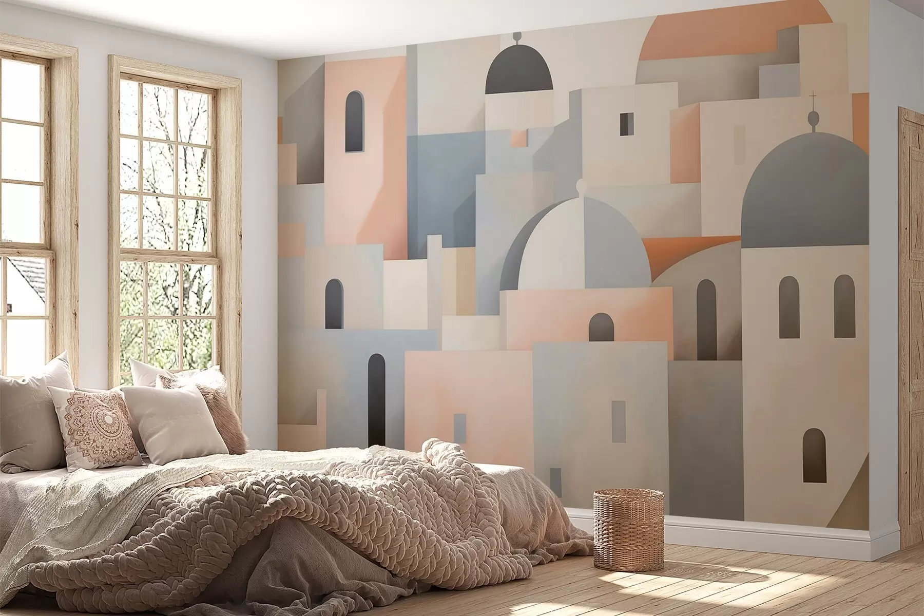wall murals Апстрактна силуета града w05780