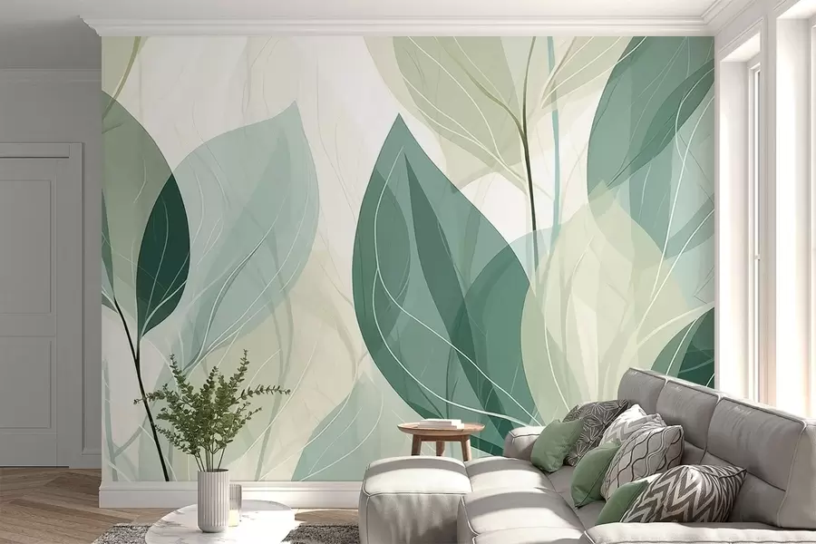 wall murals Шапутање лишћа w09970v1