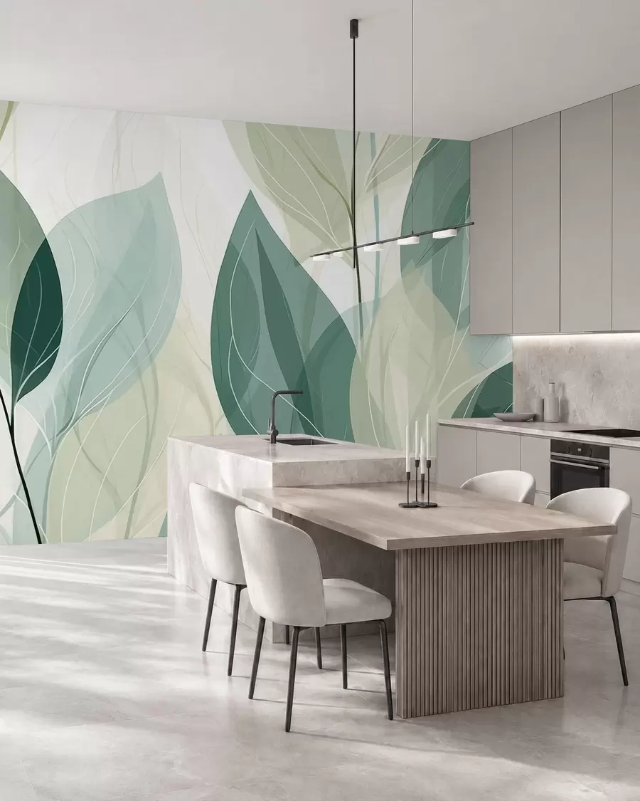 wall murals Шапутање лишћа w09970v1