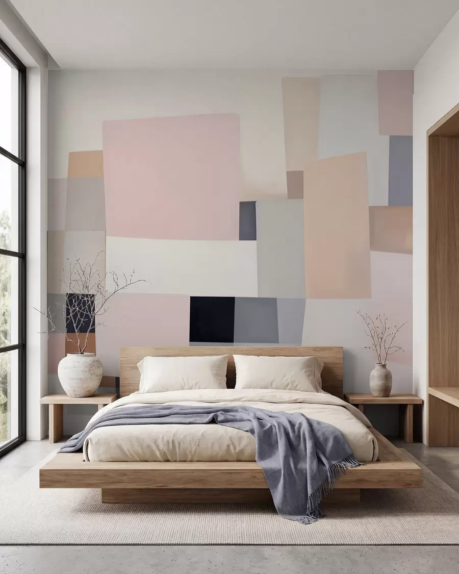 wall murals Геометријска апстракција са имитацијом замућења и текстуре w05785