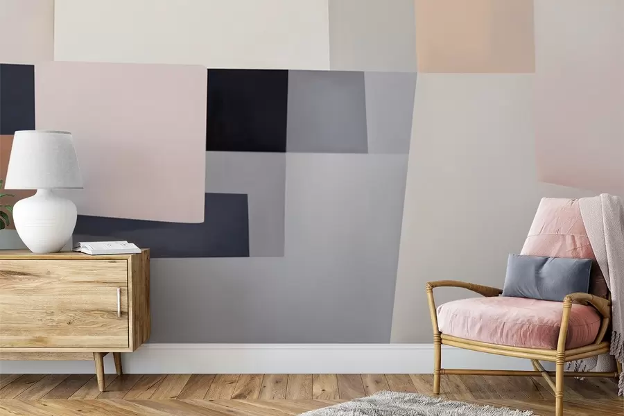 wall murals Геометријска апстракција са имитацијом замућења и текстуре w05785