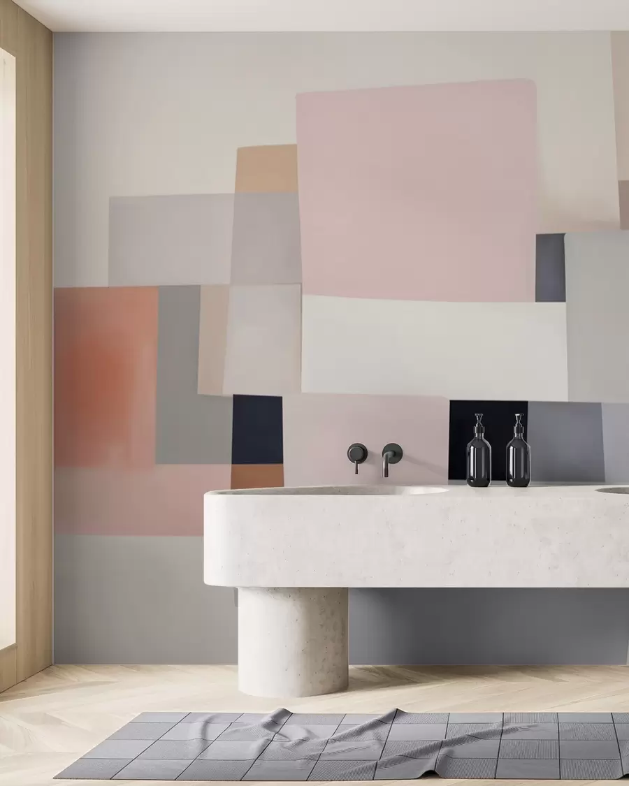 wall murals Геометријска апстракција са имитацијом замућења и текстуре w05785