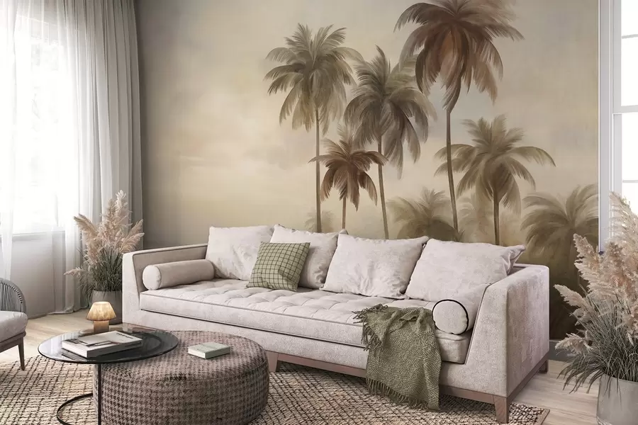 wall murals Палме, тропски пејзаж, текстурирана уметност w09938
