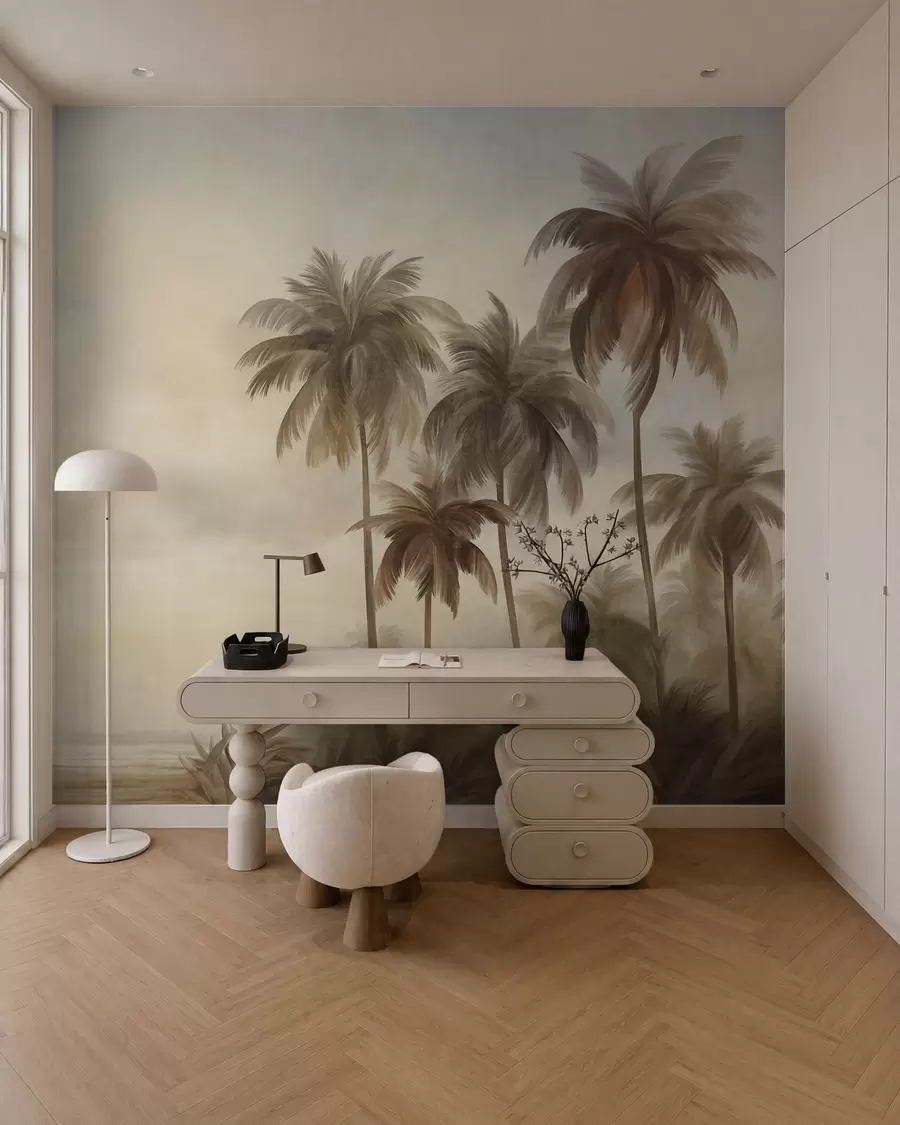 wall murals Палме, тропски пејзаж, текстурирана уметност w09938