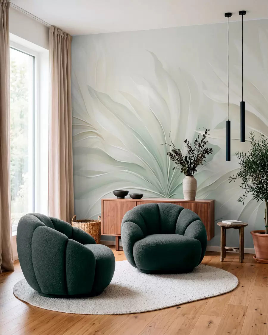 wall murals Тропски шиљати листови w05792