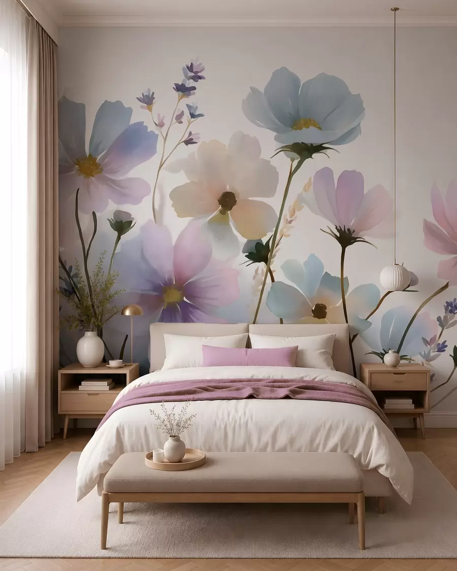 wall murals Дивље цвеће у акварелном стилу w05755