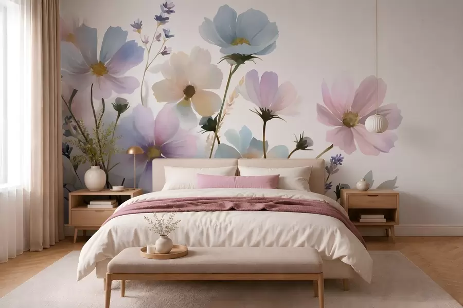 wall murals Дивље цвеће у акварелном стилу w05755