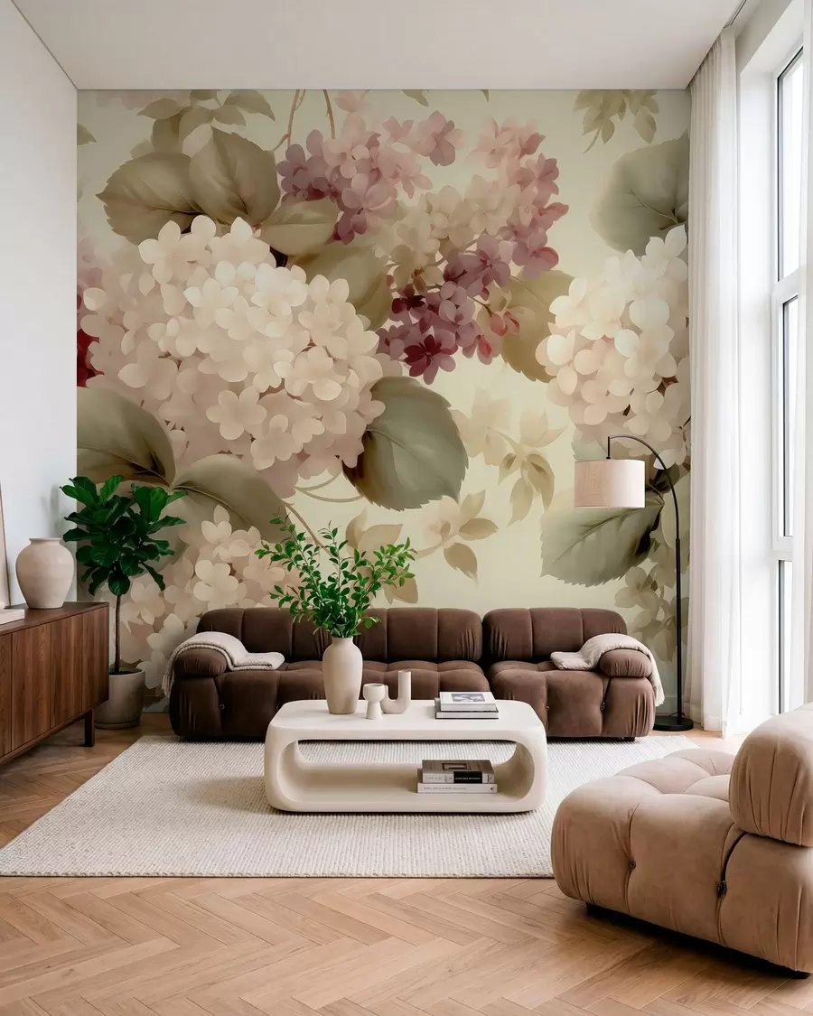 wall murals Цвеће хортензије w05436