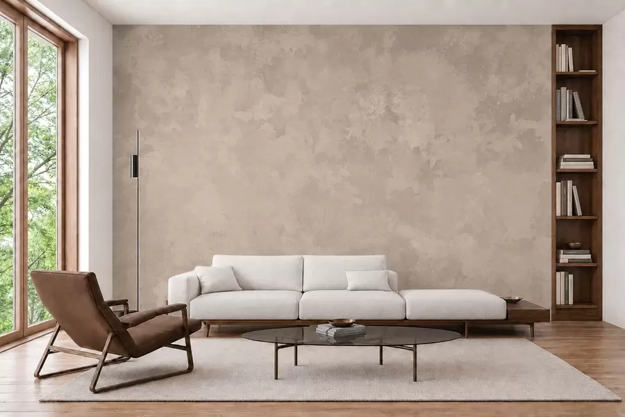 wall murals Топла бадем беж текстура са меким природним тоналним прелазима w05814