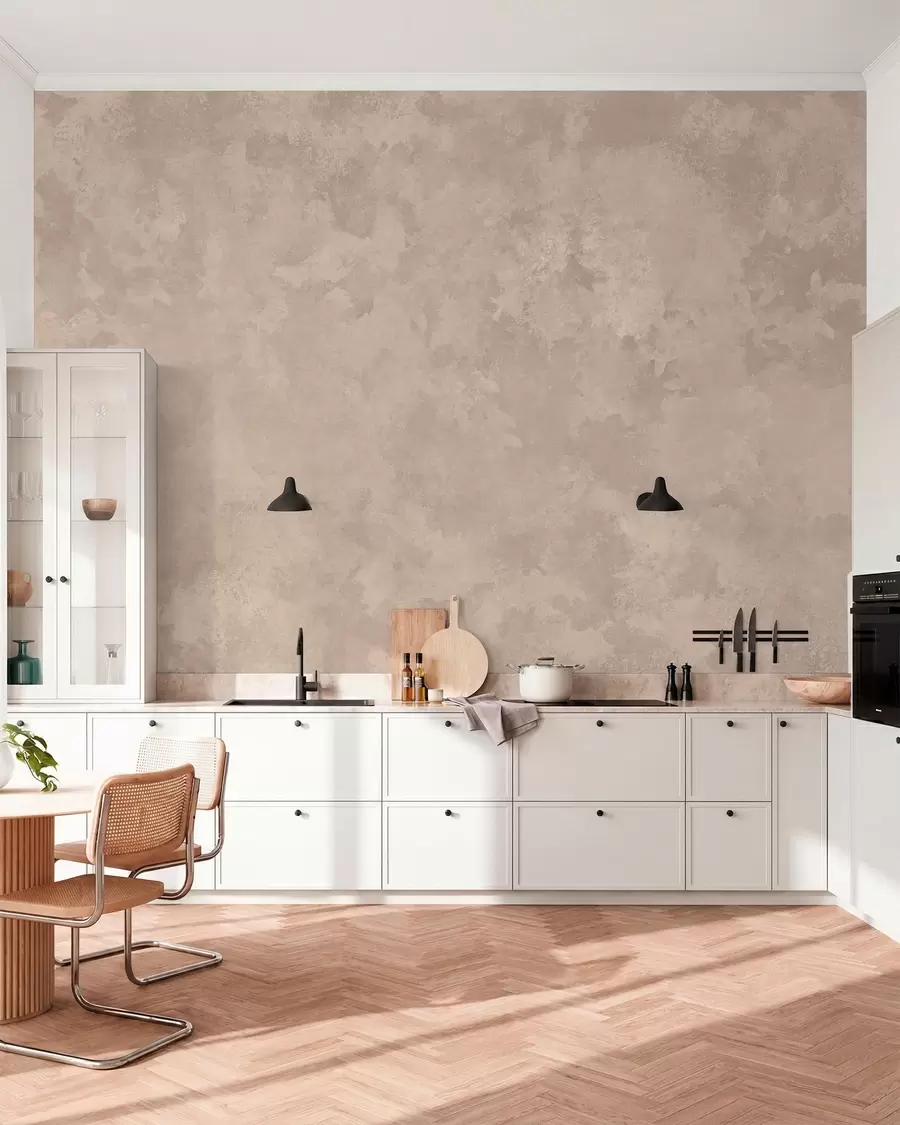 wall murals Топла бадем беж текстура са меким природним тоналним прелазима w05814