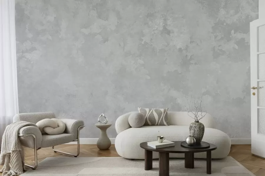 wall murals Светло бисерно сива текстура са меким облачним тоналним прелазима w05814v1
