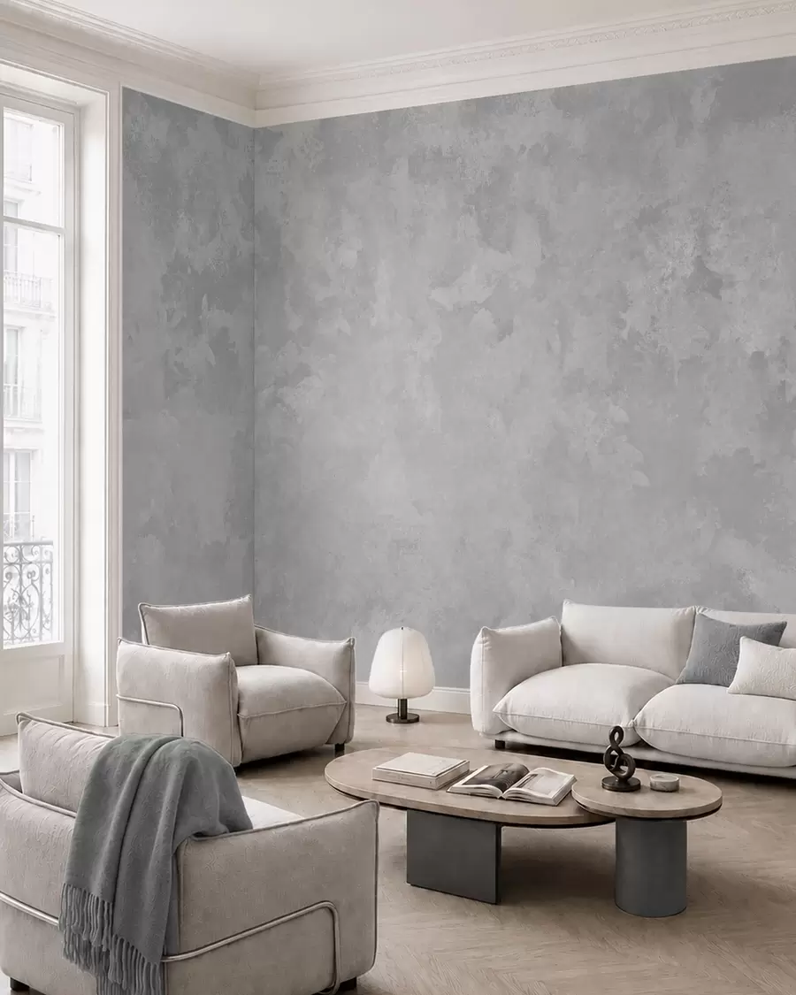 wall murals Светло бисерно сива текстура са меким облачним тоналним прелазима w05814v1