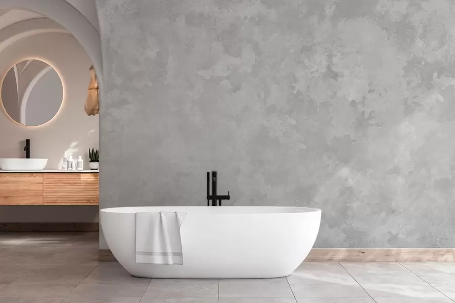 wall murals Светло бисерно сива текстура са меким облачним тоналним прелазима w05814v1