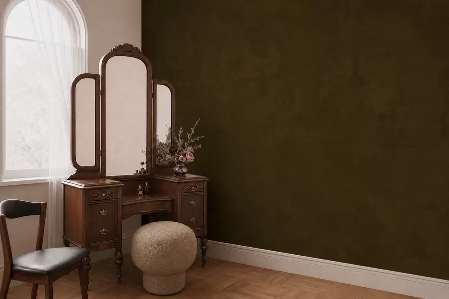 wall murals Тамно маслинасти тон са меком текстуром и природним тонским прелазима w05814v3