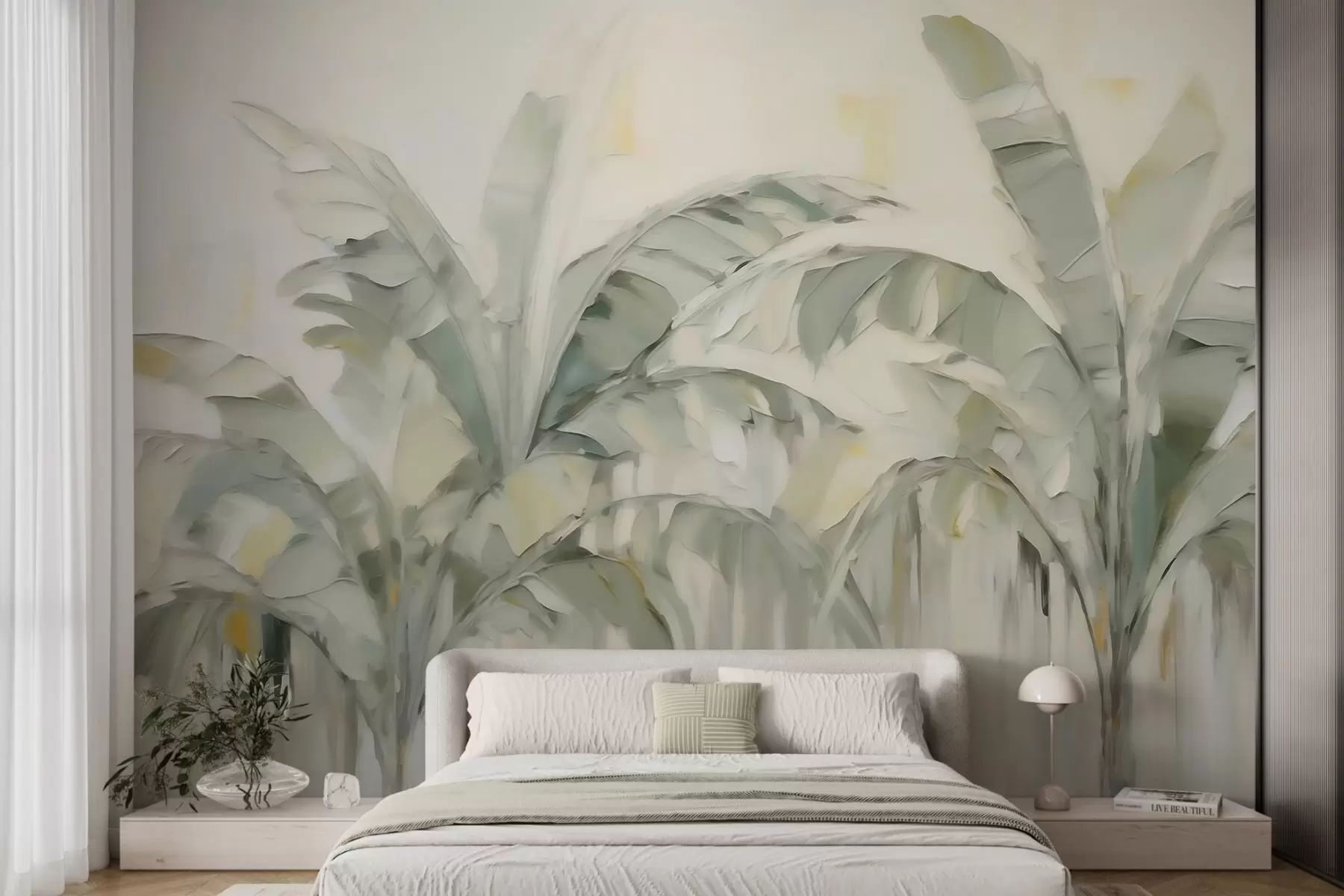 wall murals Апстрактни палмини листови, имитација слике w05826