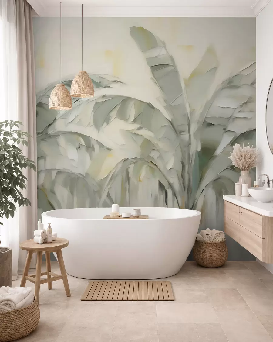 wall murals Апстрактни палмини листови, имитација слике w05826