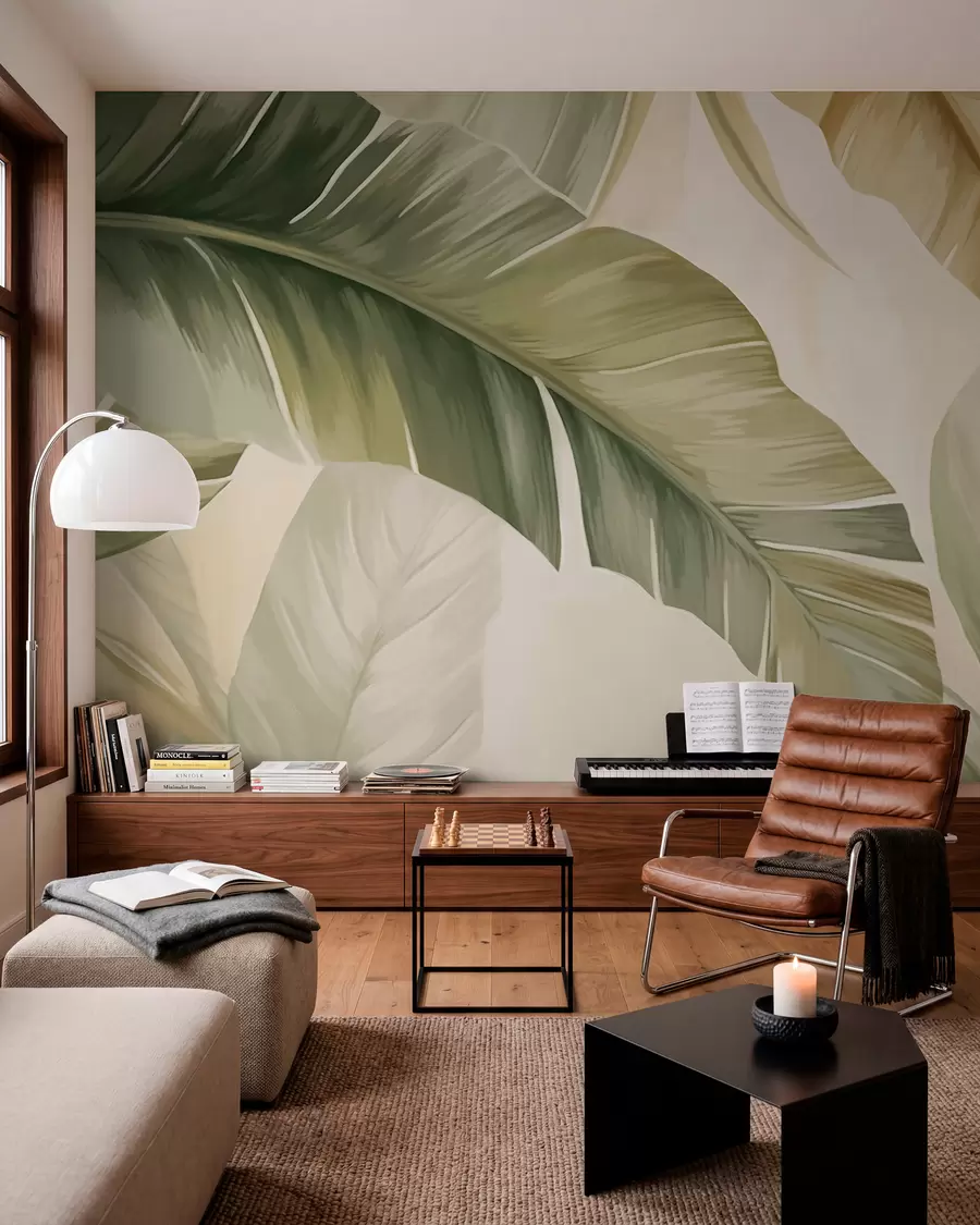 wall murals Дуги листови банане w05828