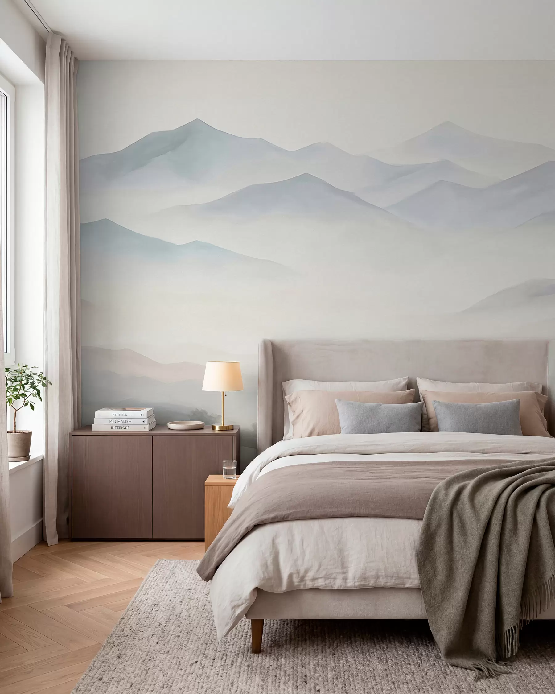 wall murals Текстурирани планински пејзаж w05834