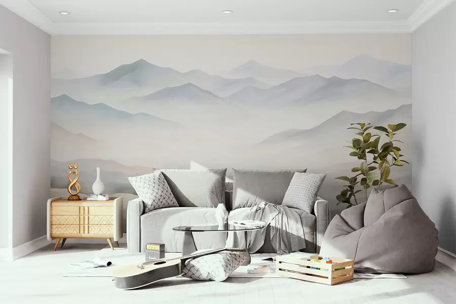 wall murals Текстурирани планински пејзаж w05834