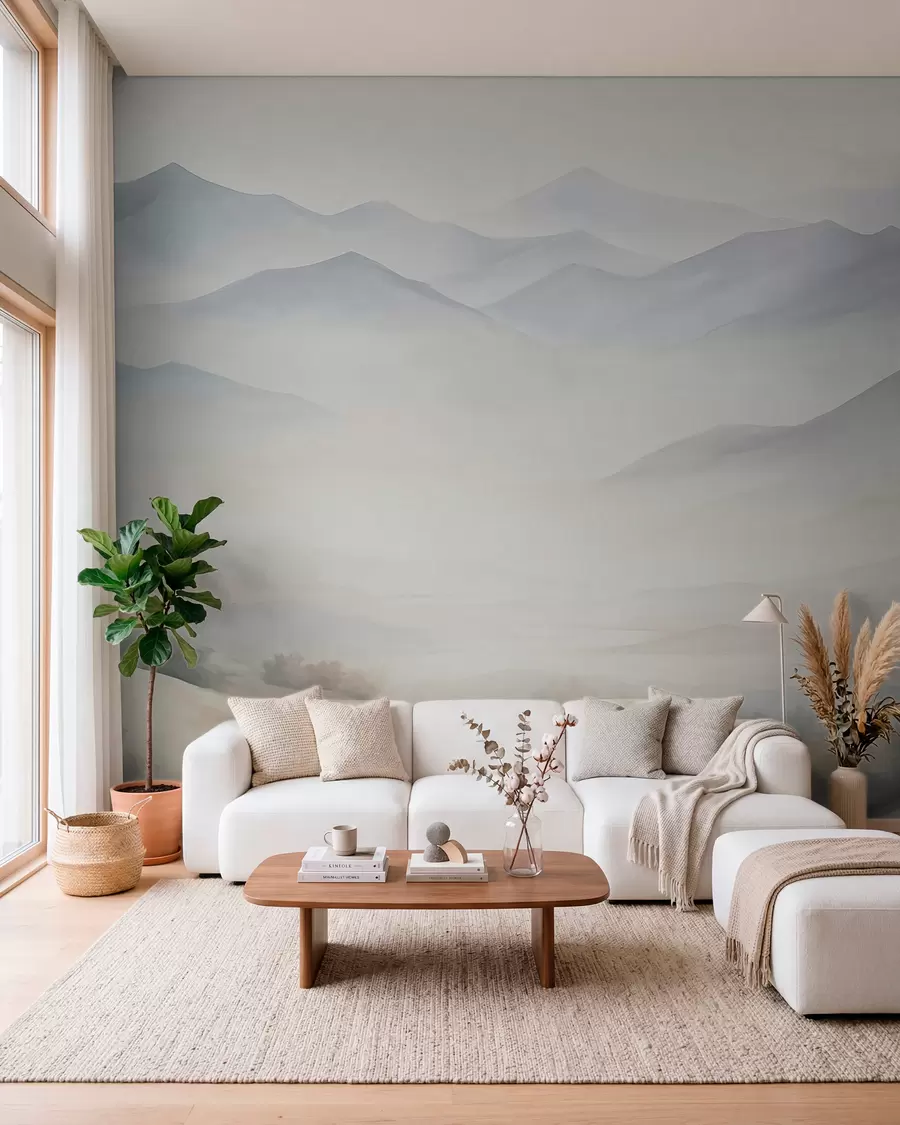 wall murals Текстурирани планински пејзаж w05834