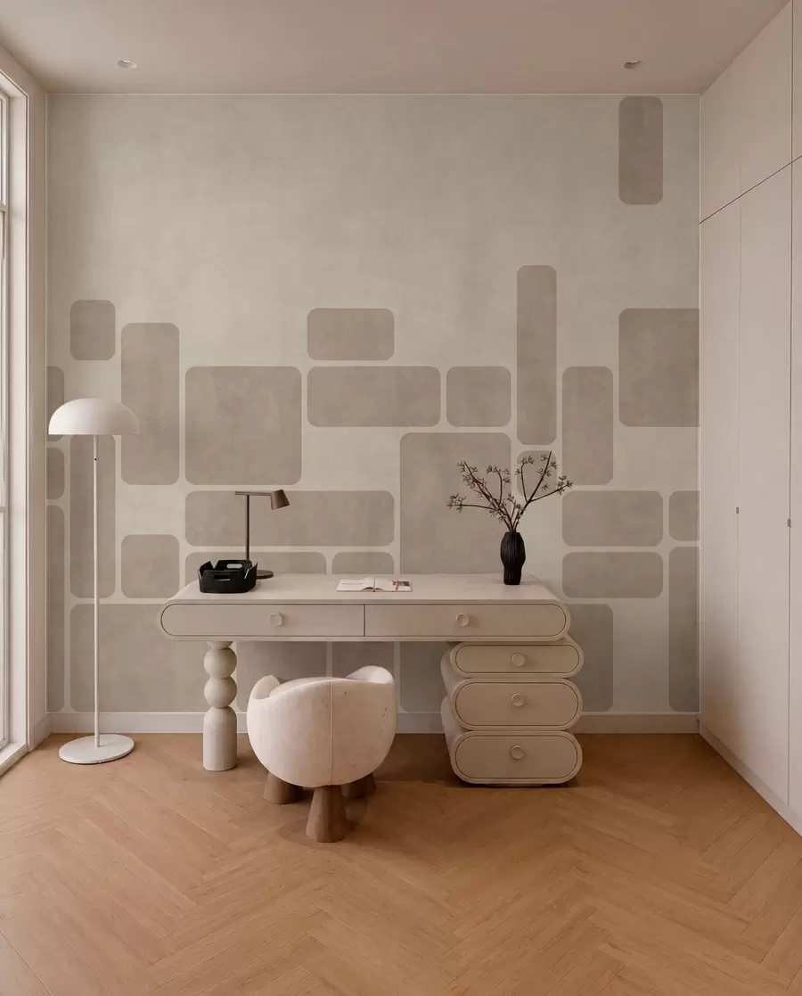wall murals Геометријски узорак са заобљеним правоугаоницима w05141