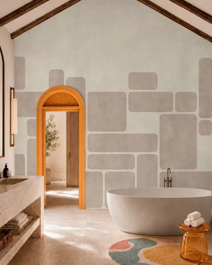 wall murals Геометријски узорак са заобљеним правоугаоницима w05141
