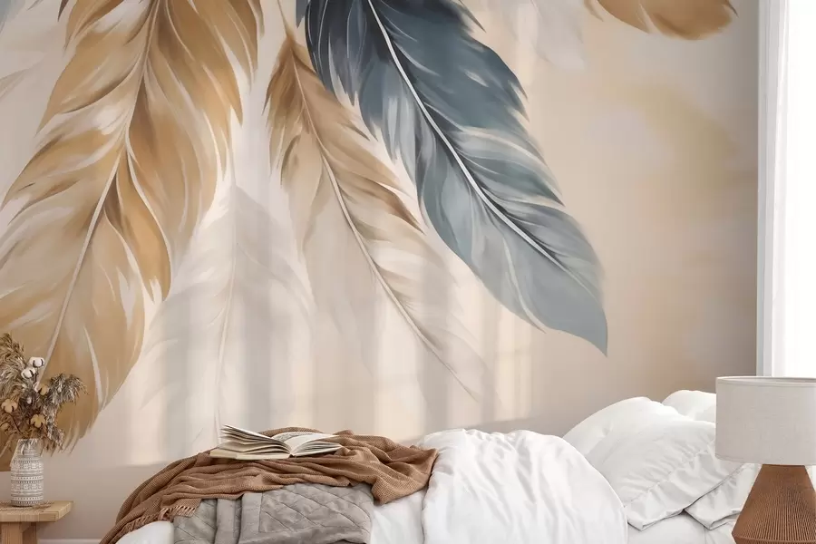 wall murals Апстрактно перје, имитација сликарства w05845