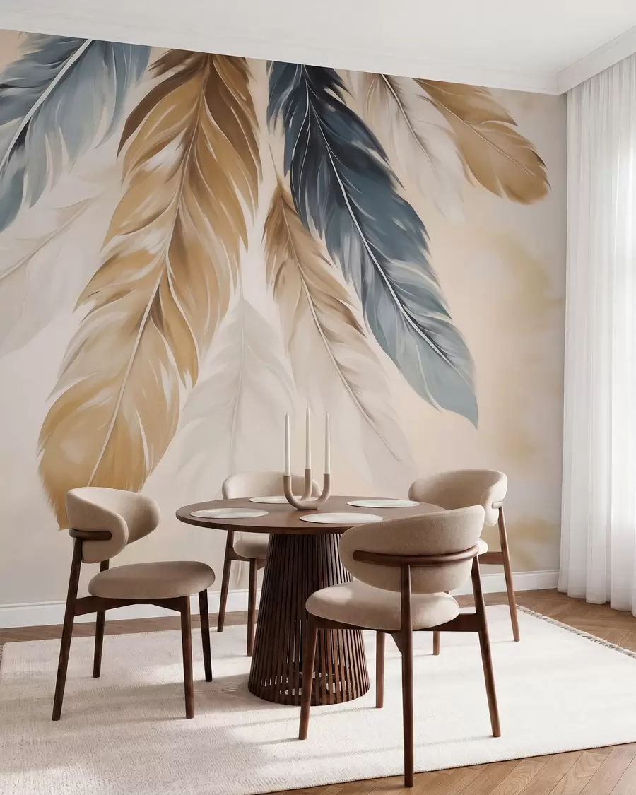 wall murals Апстрактно перје, имитација сликарства w05845