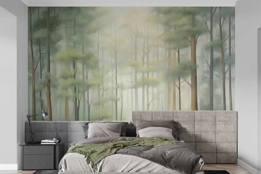 wall murals Апстрактна листопадна шума w05673