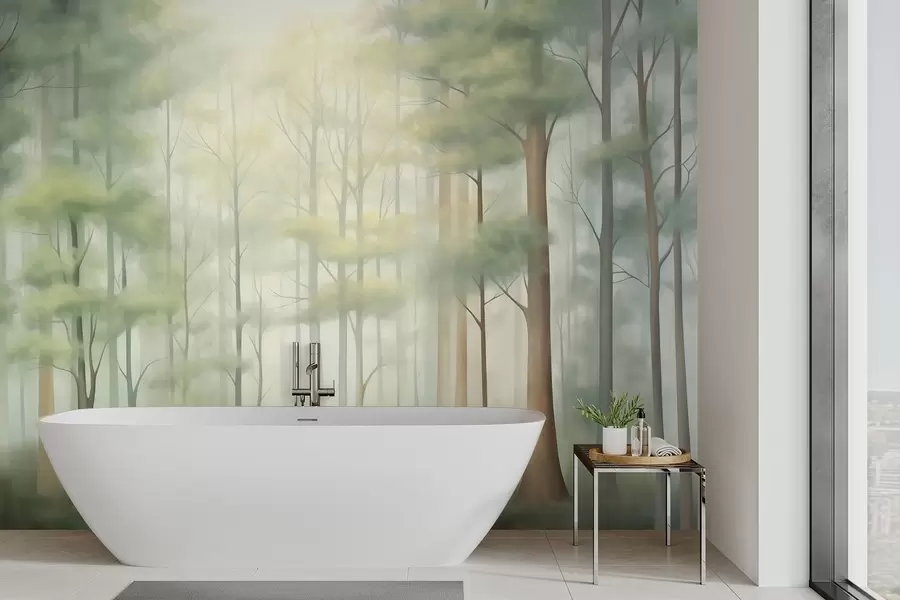 wall murals Апстрактна листопадна шума w05673