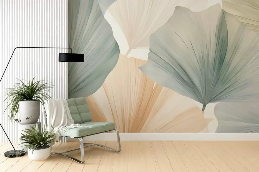 wall murals Округли лист гинка w05772