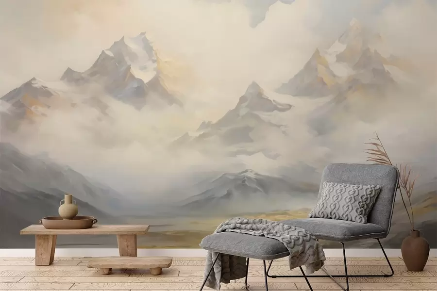 wall murals Планински пејзаж имитација слике w05873