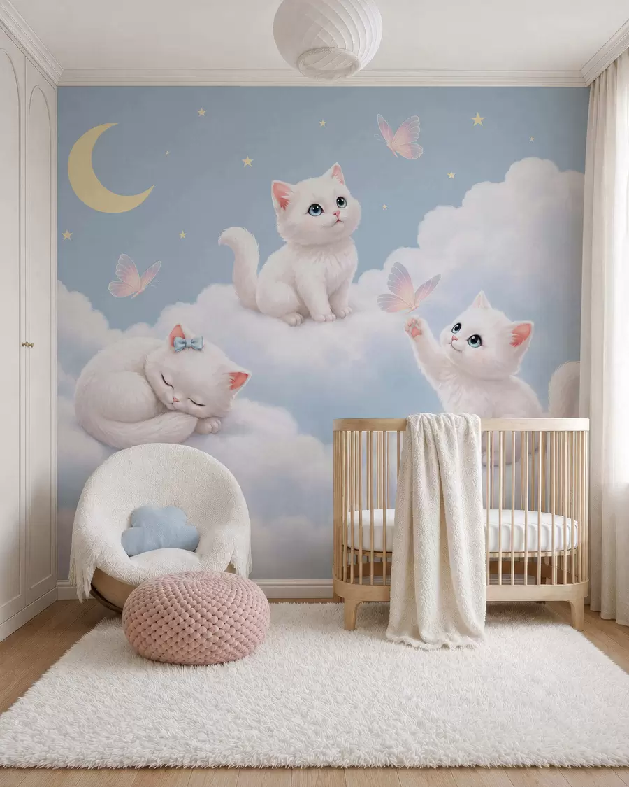 wall murals Mačići u oblacima w05841