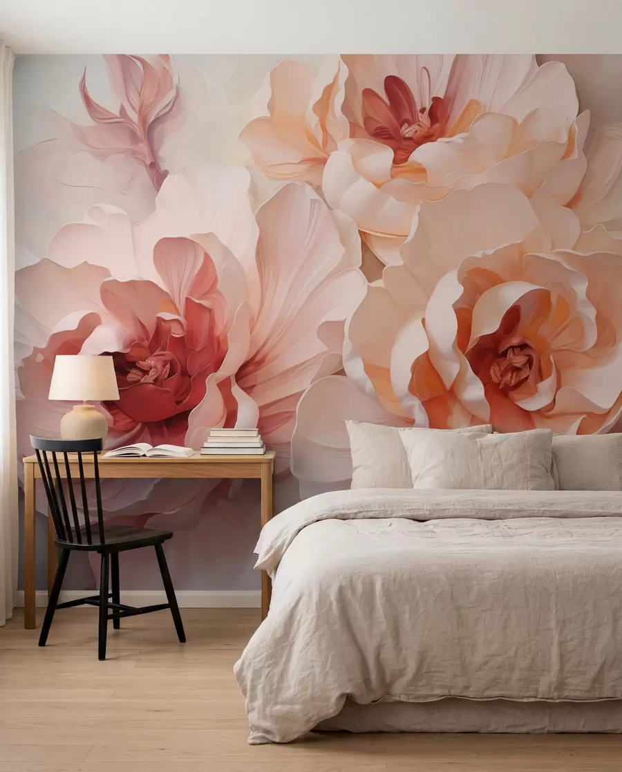 wall murals Стилизовано апстрактно цвеће w05639
