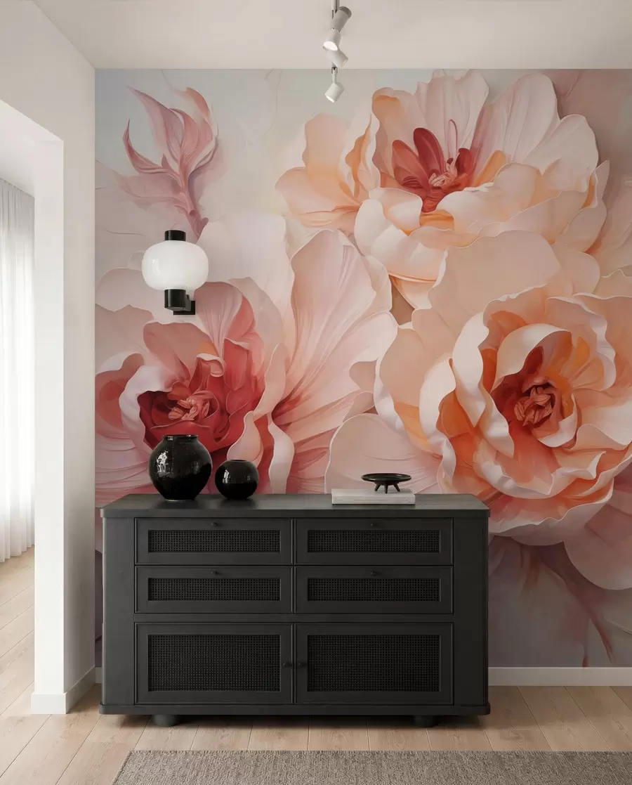 wall murals Стилизовано апстрактно цвеће w05639