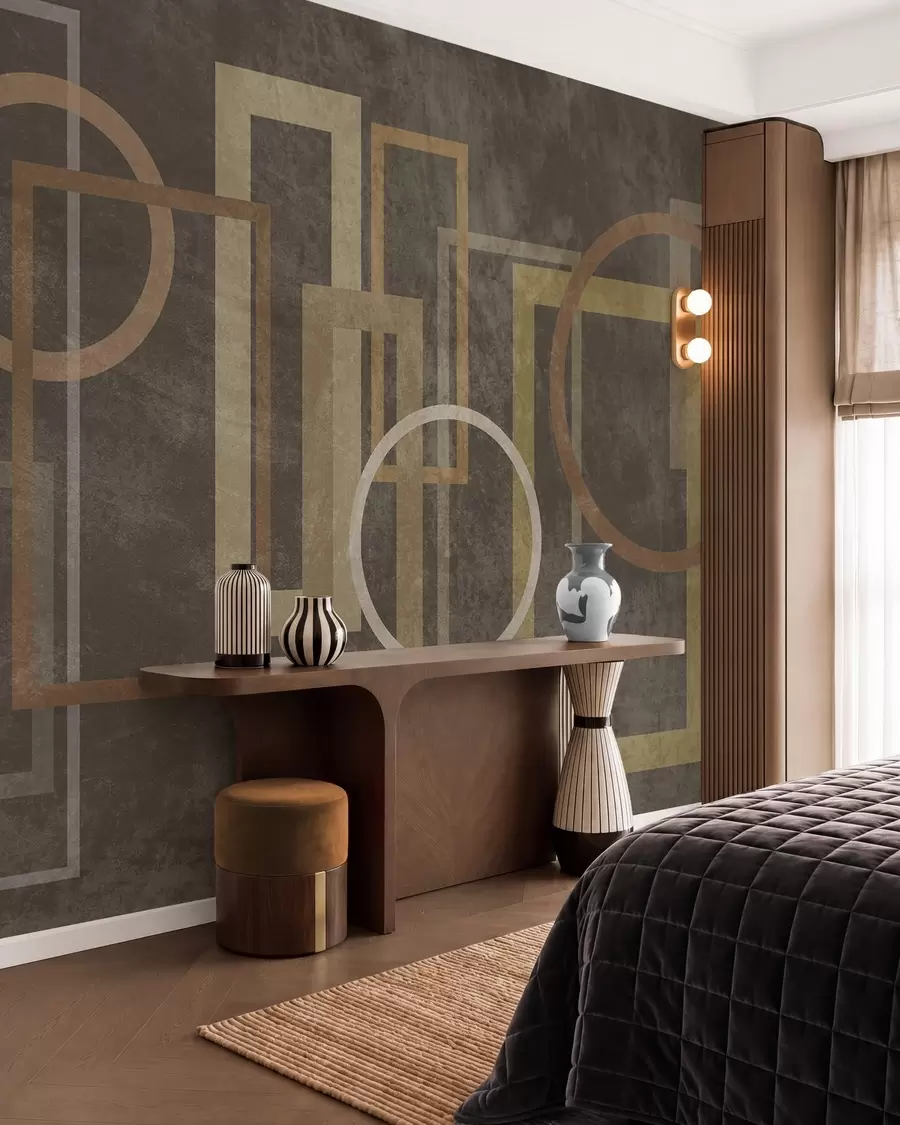 wall murals Geometrija zemljanih boja w10031