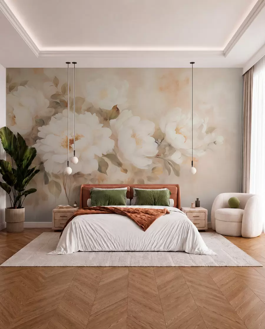 wall murals Божури у винтаге стилу w05835